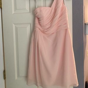 David’s bridal petal one shoulder dress